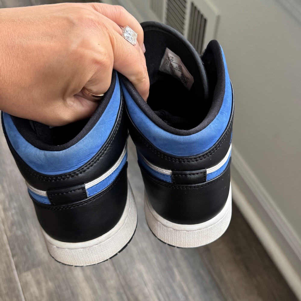 Jordan 1 mid white black racer blue 6.5 8 - Picture 4 of 5